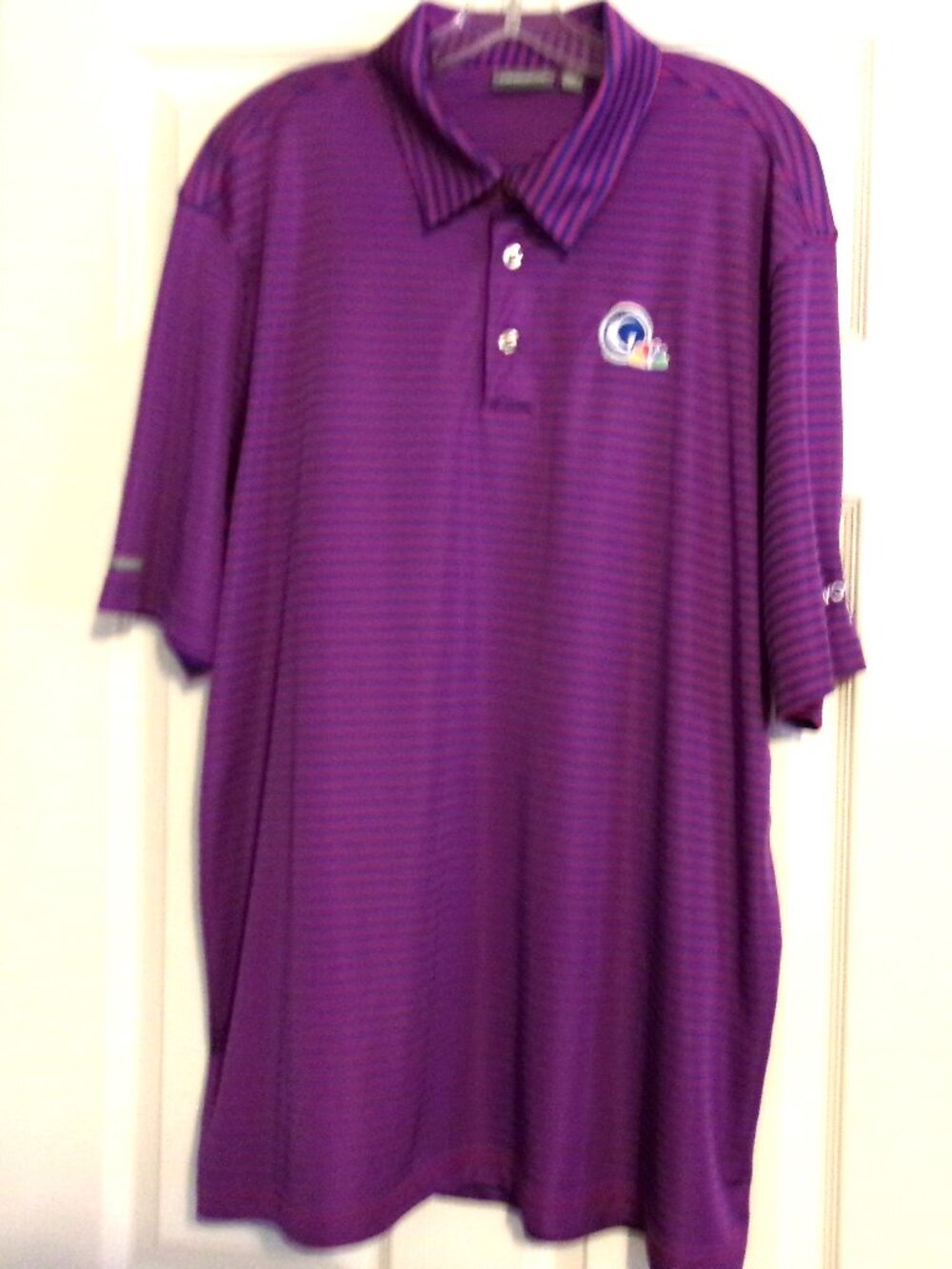 ASHWORTH GOLF CHANNEL Striped Polo Shirt Size XL Excellent